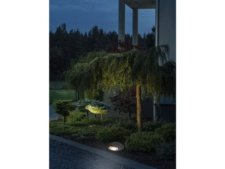 LED Bodenaufbaustrahler 1flammig Aufbauspot aussen anthrazit ALU Ø20cm IP65