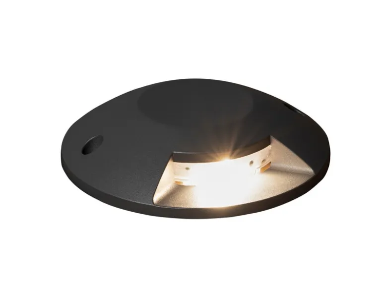 LED Bodenaufbaustrahler 1flammig Aufbauspot aussen anthrazit ALU Ø20cm IP65