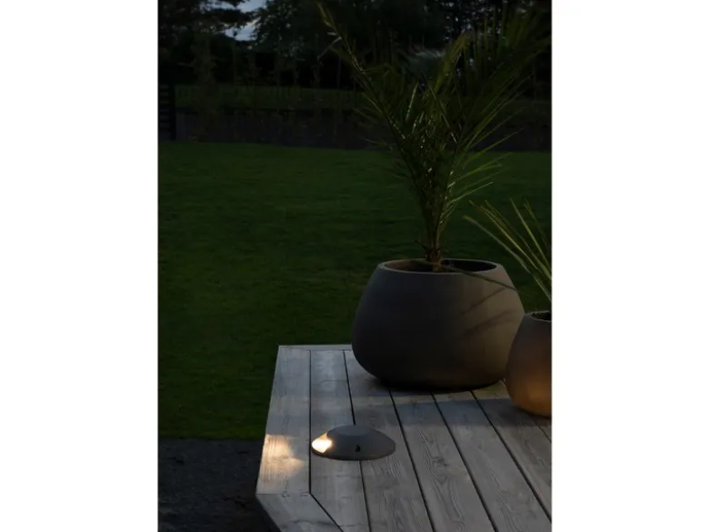 LED Bodenaufbaustrahler 1flammig Aufbauspot aussen anthrazit ALU Ø20cm IP65