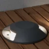 LED Bodenaufbaustrahler 2flammig Aufbauspot aussen anthrazit ALU Ø20cm IP65