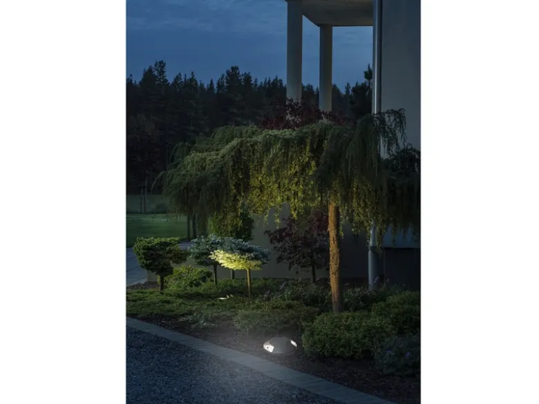 LED Bodenaufbaustrahler 2flammig Aufbauspot aussen anthrazit ALU Ø20cm IP65