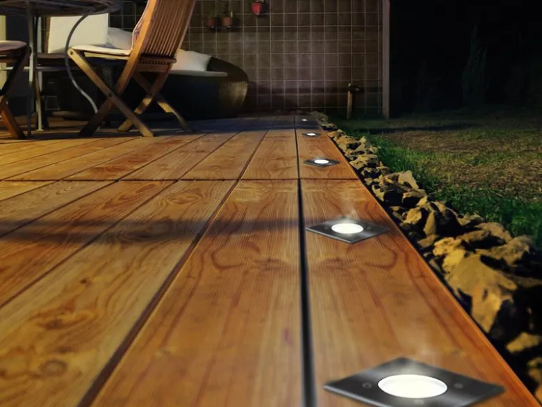 LED Bodeneinbaustrahler für Außen, eckig, befahrbar, max 800 kg Last, IP65
