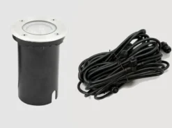 LED Bodeneinbaustrahler mit 4 Farbscheiben, Ø 11 cm, Edelstahl, IP67