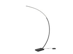 LED Bogenlampe BANGKOK Schwarz matt mit großer Ausladung und Dimmer