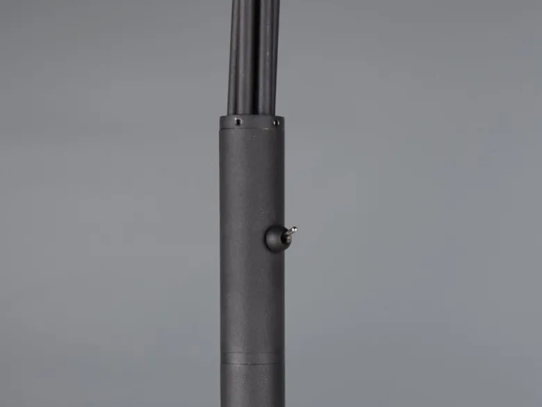LED Bogenlampe Schwarz 5flammig dimmbar, 200cm groß