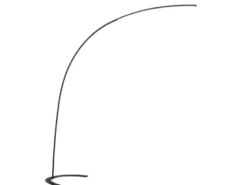 LED Bogenlampe SHANGHAI modern, 200cm Ausladung, stufenlos dimmbar in Schwarz