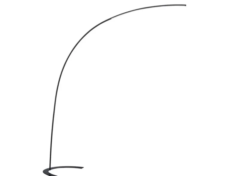 LED Bogenlampe SHANGHAI modern, 200cm Ausladung, stufenlos dimmbar in Schwarz
