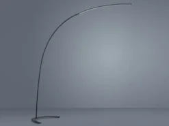 LED Bogenlampe SHANGHAI modern, 200cm Ausladung, stufenlos dimmbar in Schwarz