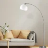 LED Bogenleuchte mit großer Ausladung, Kopf schwenkbar - 180cm hoch
