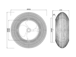 LED Boho Deckenleuchte mit Ventilator und Fernbedienung, Ø 50cm
