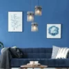 LED Cluster Pendelleuchte 3-flammig mit Rauchglas Stäben, Ø 47cm