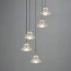 LED Cluster Pendelleuchte ROMEO höhenverstellbar, 5-flammig Silber Ø 28cm