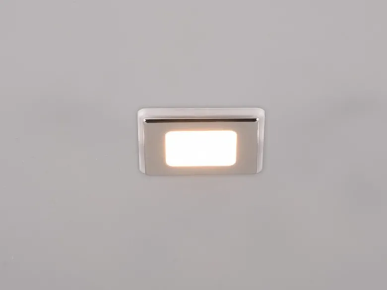 LED Deckeneinbaustrahler NIMBUS Chromfarben getrennt schaltbar IP44 8cm