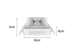LED Deckeneinbaustrahler NIMBUS Weiß, getrennt schaltbar, IP44 - 8cm