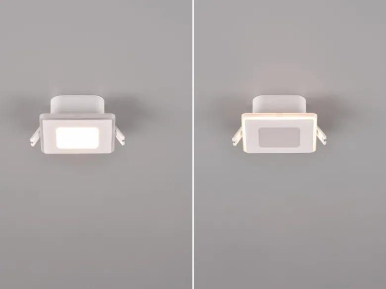 LED Deckeneinbaustrahler NIMBUS Weiß, getrennt schaltbar, IP44 - 8cm