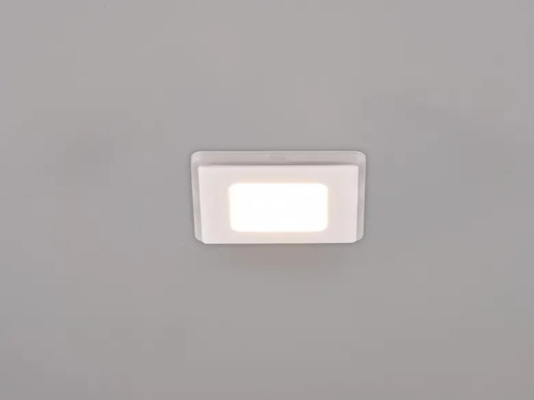 LED Deckeneinbaustrahler NIMBUS Weiß, getrennt schaltbar, IP44 - 8cm