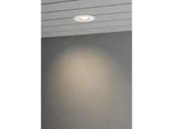 LED Deckeneinbaustrahler OUTDOOR Glasfront mit weißem Rand Ø11cm, IP44