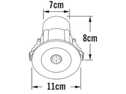 LED Deckeneinbaustrahler OUTDOOR Glasfront mit weißem Rand Ø11cm, IP44