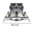 LED Deckeneinbaustrahler PAMIR eckig 3er Set schwenkbar dimmbar Silber matt