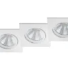 LED Deckeneinbaustrahler PAMIR eckig 3er Set schwenkbar dimmbar Weiß