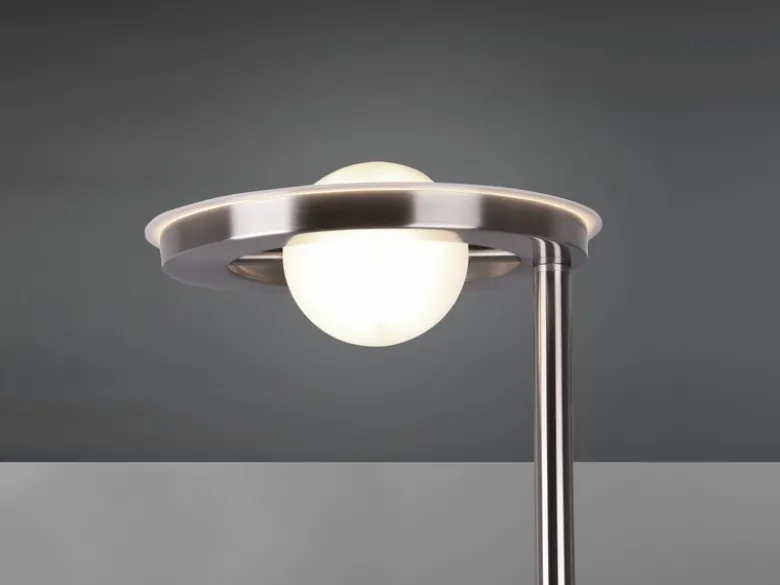LED Deckenfluter BARRIE mit Leselampe verstellbar Silber 181cm