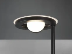 LED Deckenfluter BARRIE mit Leselampe verstellbar Schwarz, Höhe 181cm