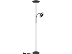 LED Deckenfluter DAVYD dimmbar mit Lesearm & Ventilator, Höhe 178cm