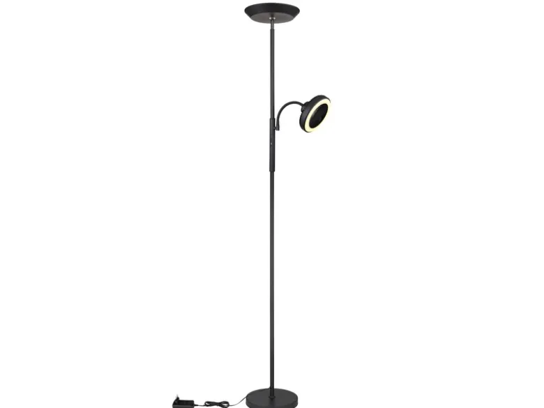 LED Deckenfluter DAVYD dimmbar mit Lesearm & Ventilator, Höhe 178cm