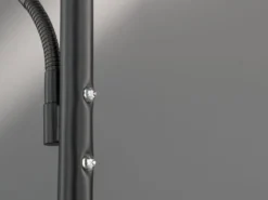 LED Deckenfluter DENT Schwarz mit Leselampe dimmbar, Höhe 180cm