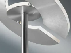 LED Deckenfluter DENT Silber dimmbar, Höhe 180cm