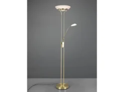 LED Deckenfluter ORSON Messing mit Leselicht, dimmbar flexibel - 180cm