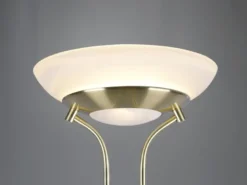 LED Deckenfluter ORSON Messing mit Leselicht, dimmbar flexibel - 180cm