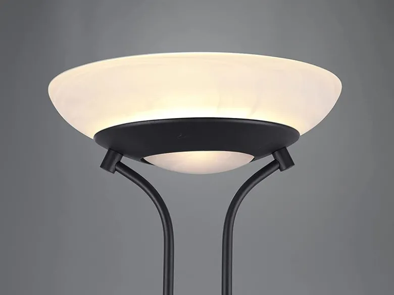 LED Deckenfluter ORSON Schwarz mit Leselicht, dimmbar flexibel - 180cm