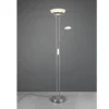 LED Deckenfluter ORSON Silber mit Leselicht, dimmbar flexibel - 180cm