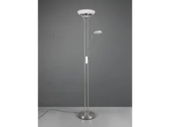 LED Deckenfluter ORSON Silber mit Leselicht, dimmbar flexibel - 180cm