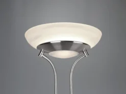 LED Deckenfluter ORSON Silber mit Leselicht, dimmbar flexibel - 180cm