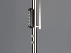 LED Deckenfluter PALERMO Höhe 183cm mit Leselampe und Fernbedienung, Silber