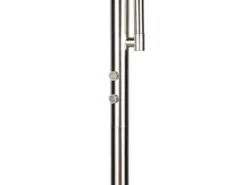 LED Deckenfluter PALERMO Höhe 183cm mit Leselampe und Fernbedienung, Silber