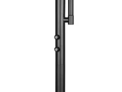 LED Deckenfluter PALERMO Höhe 183cm mit Leselampe und Fernbedienung, Schwarz