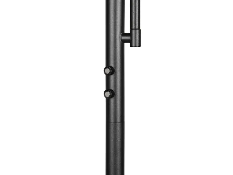 LED Deckenfluter PALERMO Höhe 183cm mit Leselampe und Fernbedienung, Schwarz