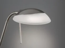 LED Deckenfluter POOL Silber mit Leselampe dimmbar, Höhe 182cm