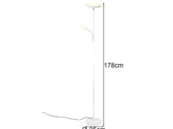 LED Deckenfluter SPECTER mit Leselampe, dimmbar & Lichtfarbe einstellbar, 178cm