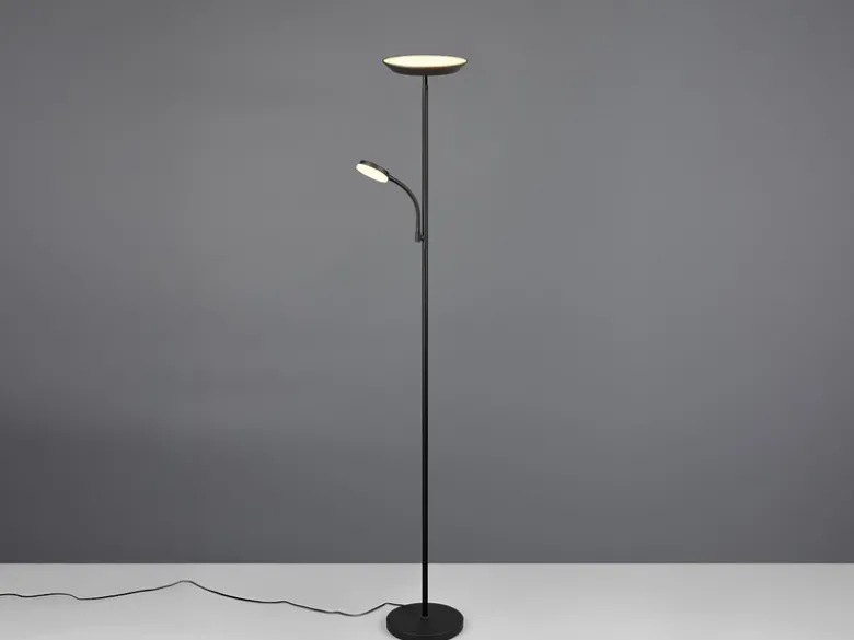 LED Deckenfluter SPECTER mit Leselampe, dimmbar & Lichtfarbe einstellbar, 178cm