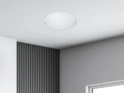 LED Deckenlampe mit Glas Lampenschirm Weiß matt, Ø 25cm