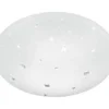 LED Deckenleuchte ACHAT mit Sternenhimmel Kunststoff Weiß, Ø 27cm