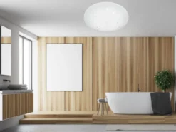 LED Deckenleuchte ACHAT Weiß Sternenhimmel Stufendimmer, Ø 50cm