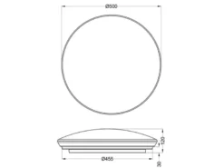 LED Deckenleuchte ACHAT Weiß Sternenhimmel Stufendimmer, Ø 50cm