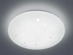 LED Deckenleuchte ACHAT Weiß Sternenhimmel Stufendimmer, Ø 50cm