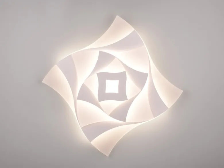 LED Deckenleuchte AKITA extra hell, mit Fernbedienung dimmbar flach 48x48cm