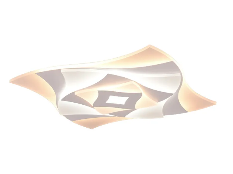 LED Deckenleuchte AKITA extra hell, mit Fernbedienung dimmbar flach 48x48cm